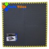 1/2" Thick Interlocking Gym Floor Mats / Interlocking Workout Mats 24”x24  Yellow Borders