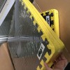 1/2" Thick Interlocking Gym Floor Mats / Interlocking Workout Mats 24”x24  Yellow Borders