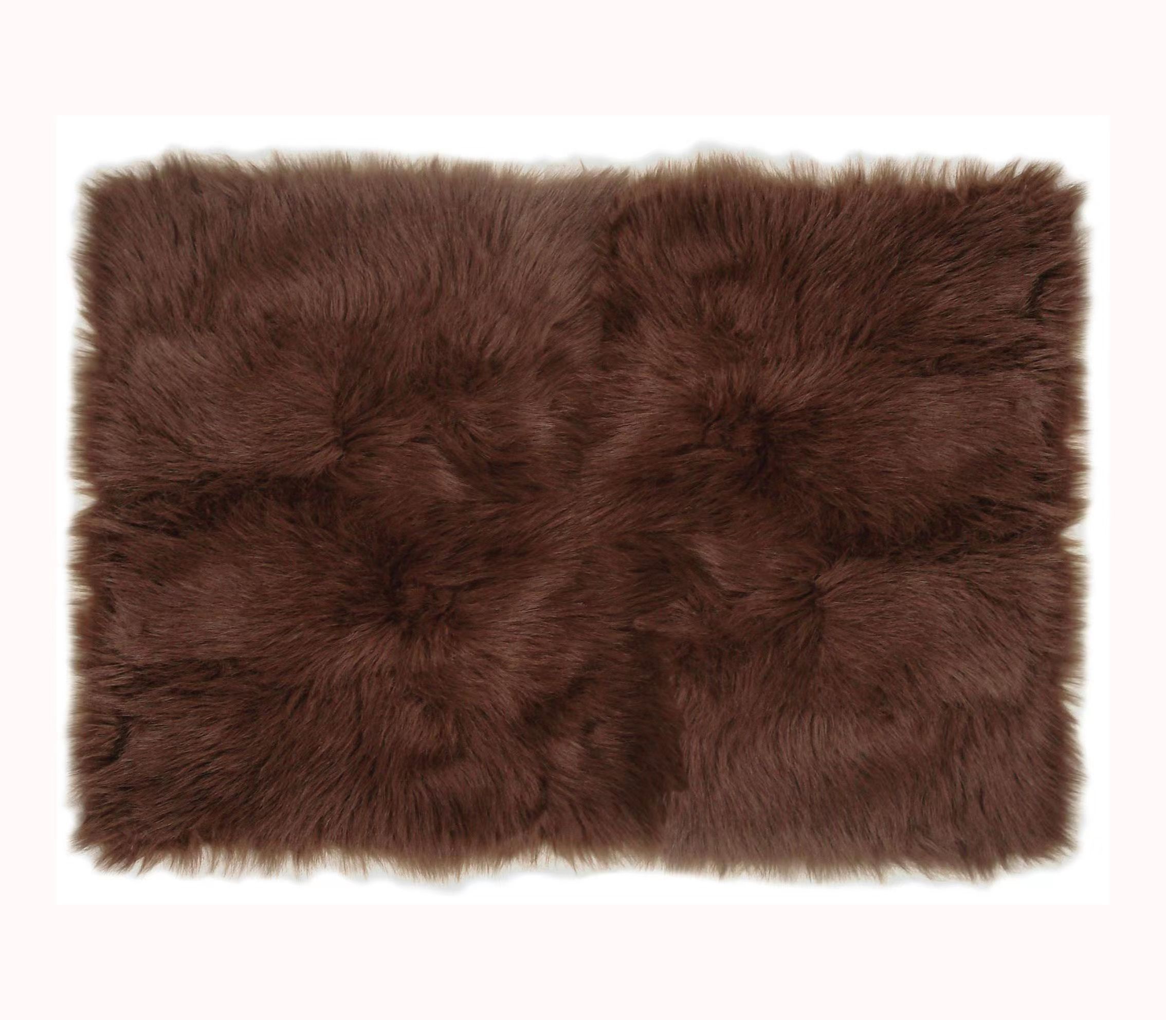 Cherry Super Soft Faux Fur Area Rugs
