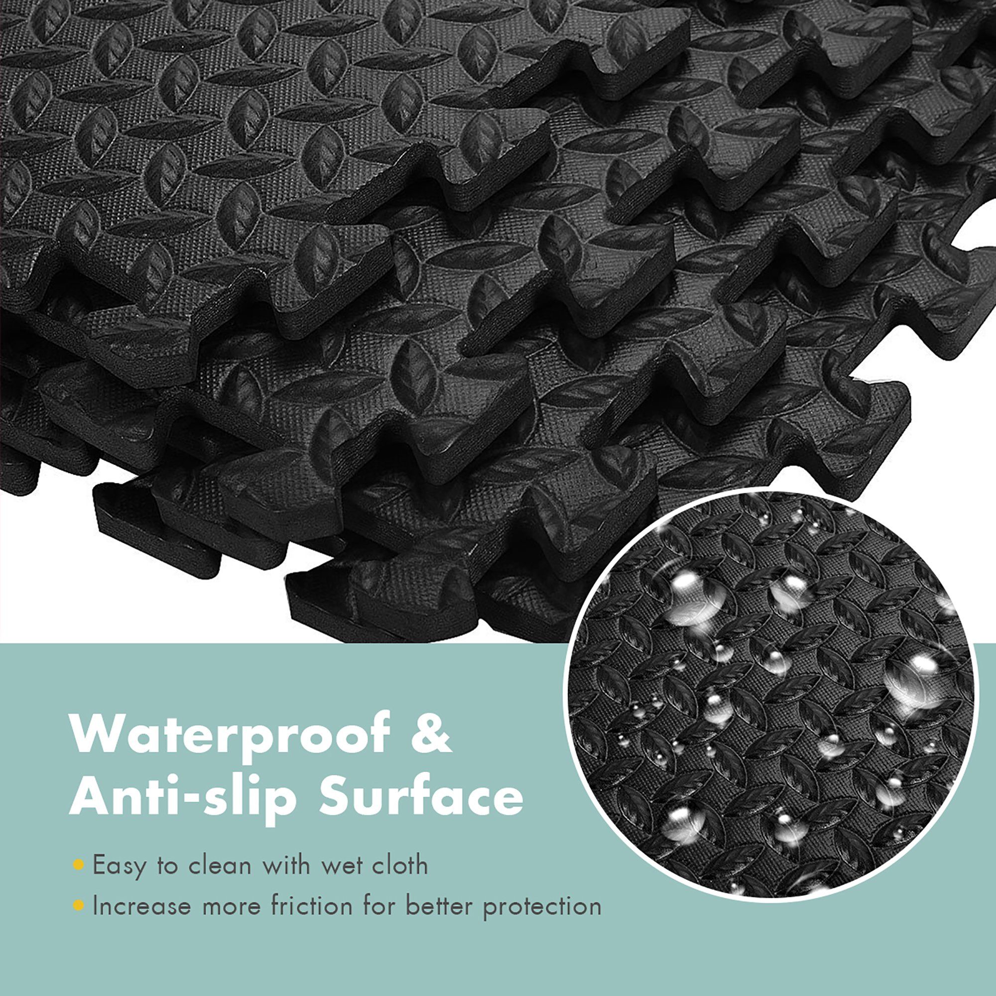 Interlocking Gym Floor Mats / Interlocking Workout Mats 24”x24”