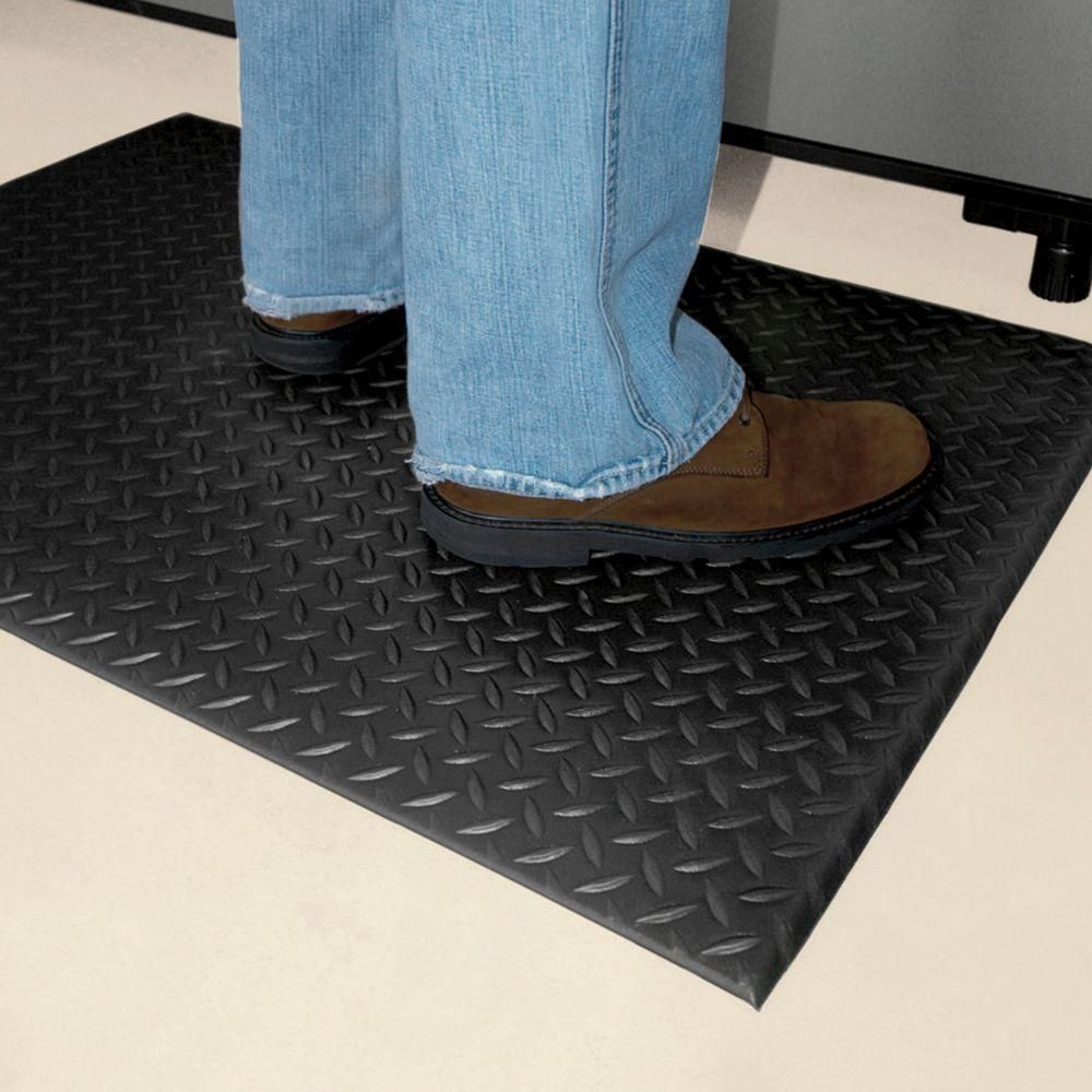 Pvc 3x5Ft Anti Fatigue Foam Mat Water Proof Diamond Pattern
