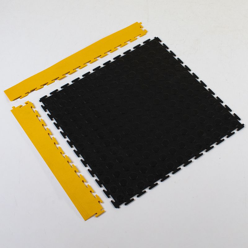 PVC Interlocking Floor Tile Coin Surface For Use In Garages Workshop And Factories