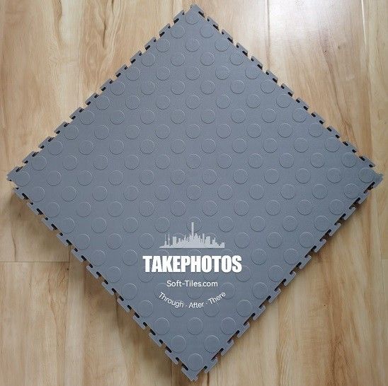 PVC Interlocking Floor Tile Coin Surface For Use In Garages Workshop And Factories