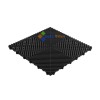 Black PP Interlocking Floor Tile 400*400mm For Use In Garages Workshop