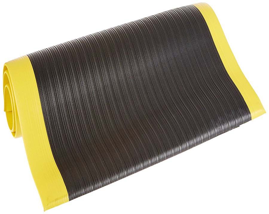 Pvc 2x3Ft Anti Fatigue Foam Mat Yellow Border